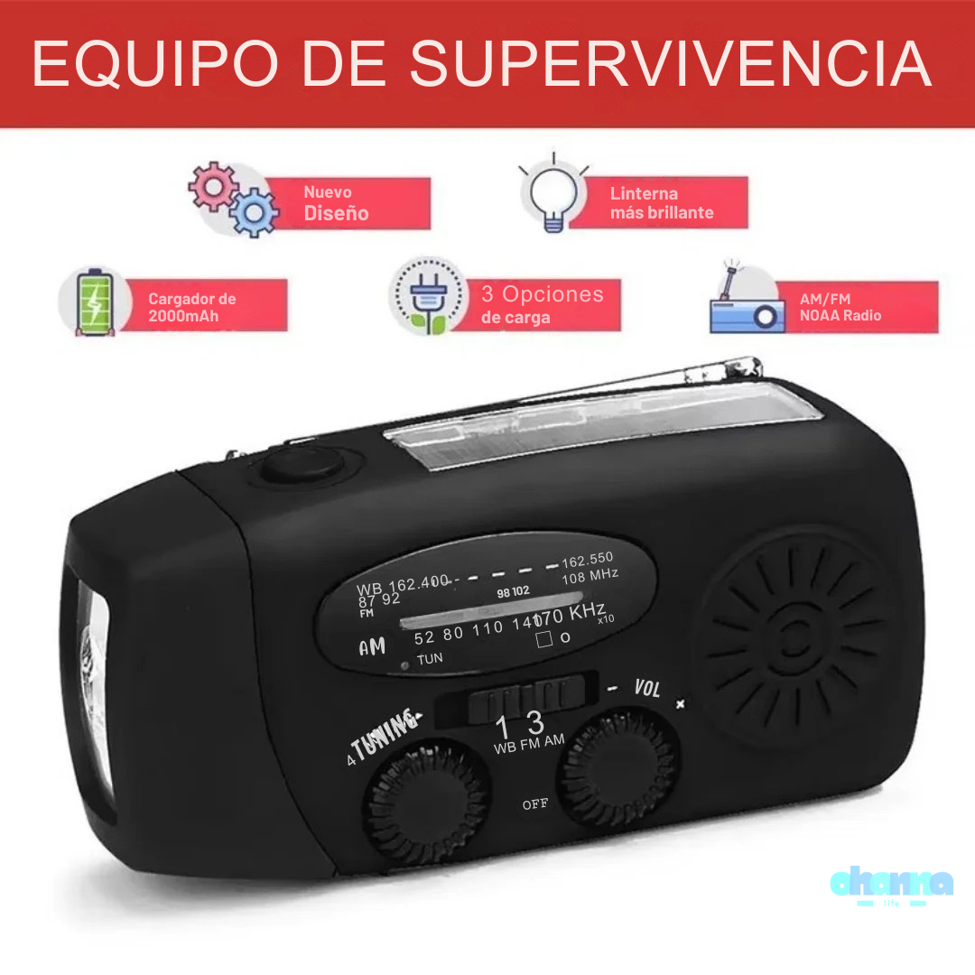 Linterna Radio Multifuncional de Emergencia