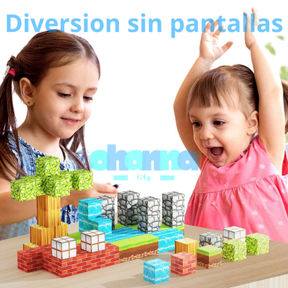 Juego de bloques magnéticos ecológicos para niños