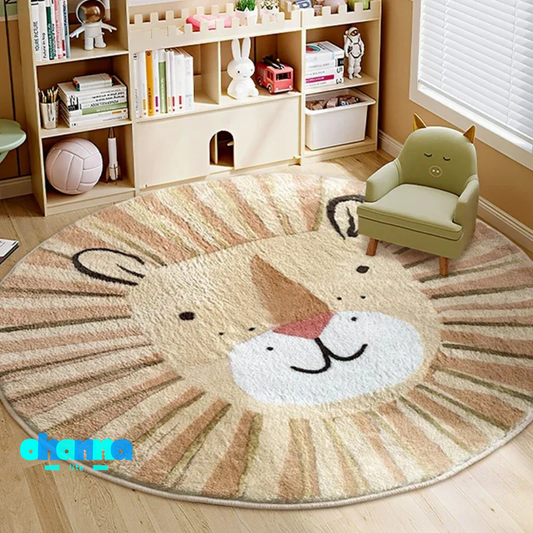 Alfombra redonda con diseño para decoración de dormitorio