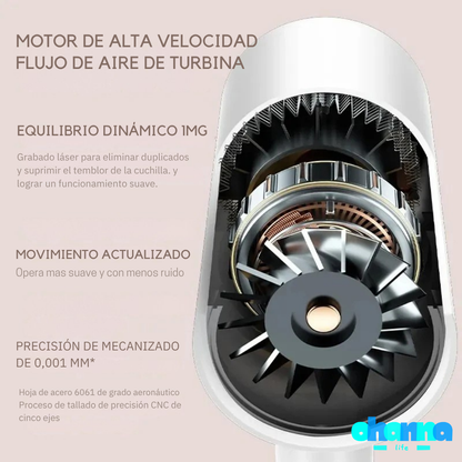 Secador de pelo silencioso con IONES NEGATIVOS