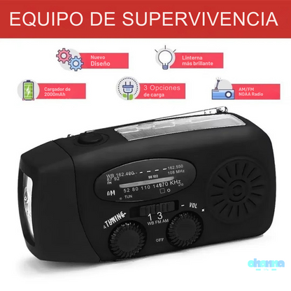 Linterna Radio Multifuncional de Emergencia