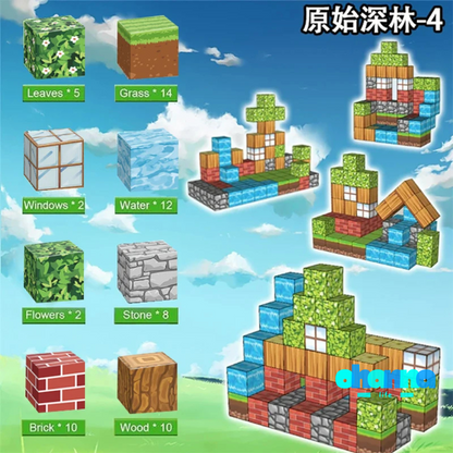 Juego de bloques magnéticos ecológicos para niños