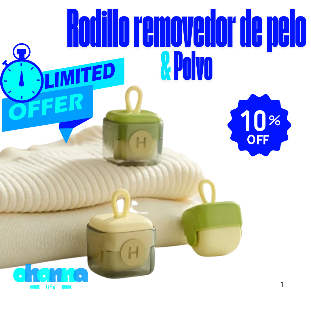 Rodillo removedor de pelo y polvo